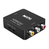 Su HDMI suderinamas į AV adapteris HD vaizdo konverterio dėžutė Su HDMI suderinamas į RCA AV/CVSB L/R vaizdo 1080P juoda