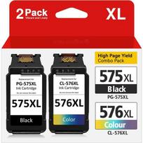 575 576 XL Suderinamas rašalo kasetės Canon Pg-575Xl Cl-576Xl | Juoda ir spalvota daugiafunkcinė pakuotė | Didelis našumas XL | Skirta Can[J92]