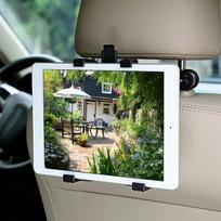 Automobilio galinės sėdynės galvos atramos laikiklis Reguliuojamas galinės pagalvės laikiklio laikiklis, suderinamas su Ipad planšetiniu telefonu juoda