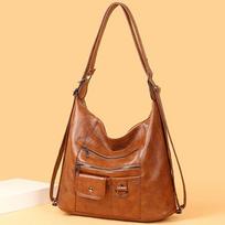 Yogodlns Vintage Pečių Krepšys Moteriška Minkšta PU odinė Crossbody Krepšys Kasdieninė rankinė Retro 35*15*30cm juoda