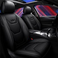 Pu odiniai automobilio sėdynių užvalkalai, skirti Citroen C3-XR New Elysee C4 Sega 2014 - Spacetourer Picasso DS3 DS5 priedai sėdynė Black Red 1PC FRONT