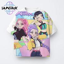 Kpop Demon Hunters 3D Print Sports Boy T-shirt Street Fashion Girl Group Harajuku Y2K Children Short-sleeve Clothing Summer Top 170