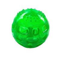 Spalvingi šokinėjantys augintiniai Kamuoliukai Žaislai Atsparus kandimui Skambantis Elastingas Kamuoliukas Dantų valymas Dideliems Green skull ball