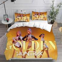 K-Pop Rumi Huntrix cat Bedding Set Demon Hunters Themed Colorful Blue Print Polyester Student Dormitory Duvet Cover Kid Gift US Twin(172x218cm)