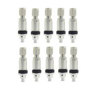 10 vnt. automobilio vožtuvo padangų slėgio stebėjimo vožtuvas, automatinis aliuminio lydinio antgalis TPMS matavimo dalys