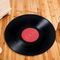 Populiarus vinilinės plokštelės formos apvalus kilimas retro svetainės dekoravimo kilimas muzikinės plokštelės CD miegamojo dekoravimo kilimas vonios durų kilimėlis 40x40cm