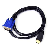1.8M HDMI į VGA HD 1080P HDMI kištukas į VGA vaizdo keitiklio adapteris, skirtas asmeniniam nešiojamam kompiuteriui juoda