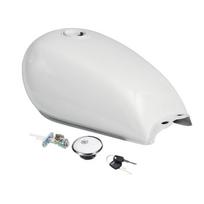 Motociklas 9L 2,4 galono Cafe Racer Vintage Degalų bakas, skirtas Suzuki GN125 GN250 white
