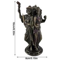 Three Goddess Statue Greek Religious Triple Form Hecate Goddess Statue Resin Crafts Home Decor For Meditation Home decorations