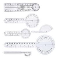 6 Pcs Ruler Set Goniometer Physiotherapy Angle Protractor Spinal Finger Plastic Knee Measuring Angle Measurement Protractor sidabras