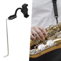 Saxophone Phone Holder Sax Lyre Clip Portable Easy to Install Mount Angle Adjustable for gray