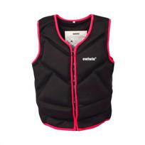Nešiojama gelbėjimosi liemenė, plūdrumo striukė, maudymosi kostiumas, saugos kostiumas žvejybai, plaukimui, nardymui su vamzdeliu S Size(black rose red edge)