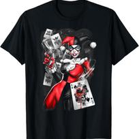 Harley Quinn Smoking Gun T-Shirt S juoda