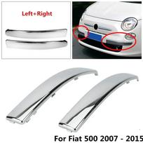 Chromuotas Sidabrinis Automobilio Priekinio Buferio Apdailos Juostelė Žemesnioji Apdaila Fiat 500 2007-2015 Chromuotas Stilius Buferio Žemesnioji Apdailos Dangtelis 735455056 /57 Only Left