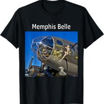 Memphis Belle B-17 Skraidanti tvirtovė Sunkusis bombonešis Marškinėliai S juoda