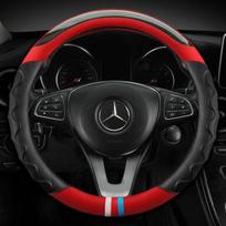Anglies pluošto odinis automobilio vairo dangtis skirtas Mercedes Ben AMG 38cm modeliams AC CLA E GLA GLC GLE SB CLS klasė BLACK O SHAPE