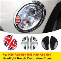 2 vnt. Priekinių žibintų purkštukų dekoratyviniai dangteliai Lipdukai Mini Cooper S One Clubman R55 R56 R57 R58 R59 Countryman R60 Automobiliui Rainbow (R55-R59 )