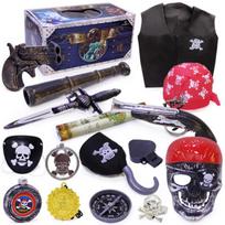 Helovino Piratų Žaislų Kostiumų Aksesuarų Rinkinys Crazy Žaislas Rėkianti Kaukė Veido Skeletas Piratų Figūrėlė 24*14*11.5