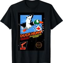 Nintendo NES Duck Hunt Retro Vintage Viršelio Grafikos Marškinėliai Marškinėliai S juoda