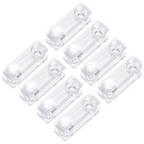 8 vnt. Plastikiniai Skaidrūs Traukimo Karoliukai Saugos Rankenėlės Ritininių Žaliuzių Traukimo Laido Svoriniai Elementai Langų Žaliuzių Karoliukai Grandinėlės Pakabukai 1 white