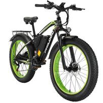 Elektrinis dviratis Philodo 26  1000W variklis Visureigis Ebike 48V 17.5AH 21 pavara Suaugusiųjų storapadis elektrinis dviratis Žalias H7 Pro žalia