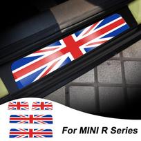 Durų slenksčio apsauga slenksčio dangtelio apdaila Krištolinės plokštės lipdukas Mini Cooper S JCW One R55 R56 R60 Countryman Automobiliui R56-Red Jack white