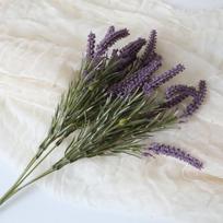 1 ryšelis gyvos dirbtinės levandos kviečių varpos kaimo stiliaus amžinos gėlės vestuvių sodas violetinė
