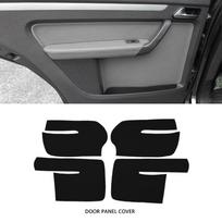 Minkštos odos durų panelės apdaila VW Touran 2006 2007 - 2015 4 vnt. Automobilio stiliaus durų porankio panelės odinė apdaila Lipdukas Apdaila Door Armrest Black-r