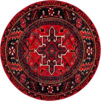 Retro Etninio Stiliaus Apvalus Kilimas Geometrinis Spaudinys Bohemietiškas Grindų Kilimėlis Įvairių Dydžių Namų Dekoras Neslystantis Kilimas Svetainei Miegamajam 40x40cm