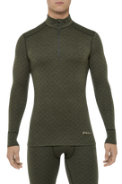Marškinėliai THERMOWAVE MERINO XTREME 1/2 zip chaki