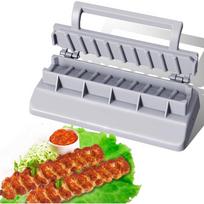 Rankinis plastikinis kebabų gaminimo presas - Daugkartinė didelė iešmelių forma BBQ vakarėliui