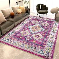 Bohemian Living Room Carpet Dirt Resistant Easy Clean Carpet Absorbent and Non Slip Mat Bedroom Fully Covered Carpet So Classic 40x60cm
