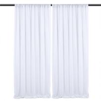 1 vnt./2 vnt. Elastinga šifono lauko užuolaida vestuvių dekoravimui, scenos fono audinys, tiulio užuolaida 5*7FT(1.5*2.15M) one pc balta