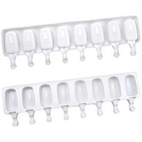 Double French Gelato Molds Food Safe Silicone 8 Slot Freezers Container for Creative Dessert Making 1