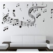 Muzikos natų sienos lipdukas „Pasidaryk pats“ tapetai Namų sienų dekoracija Nuimamas lipdukas