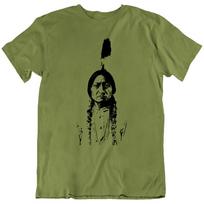 Sėdinčio Jaučio Amerikos Indėnų Vadovas Hunkpapa Lakota Indėnų Marškinėliai T-shirt Dovana Naujas M
