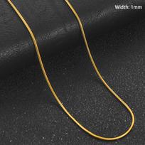 1/1.5/2.4/4mm Basic Stainless Steel Round Snake Chain Necklace Gold Color Plated Choker on Neck Clavicle Jewelry Accessories 36cm  14inch