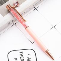 1,0 mm rutalinis rašiklis Kūrybinis kristaliniai deimantai Metalinis rašiklis Kanceliarinės prekės Mokyklos studentui Biurui pink
