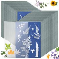 32 vnt. Natūralaus A5 cianotipijos popieriaus Lengvas Unikalus Saulės Spaudos Popieriaus Rinkinys „Pasidaryk pats“ Menui ir Amagatams 32pcs cyanotype paper + pad