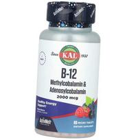 Vitaminas B12, B-12 metilkobalaminas ir adenozilkobalaminas, KAL 60 tabl Uogų mišinys (36424052) 60tab Berry mix