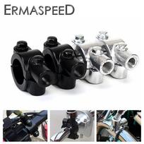 2 vnt. Juodas Sidabrinis 8mm 10mm Motociklo Vairo Galinio Vaizdo Veidrodžio tvirtinimo Adapteris Laikiklis Spaustukas Moto Autobike Motoroleriui 8mm Silver Color