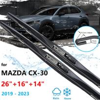 Skirta Mazda CX-30 CX30 DM ~2023 Priekiniai Galiniai Lietaus Šepečiai Valytuvų Peiliukų Rinkinys Langas Priekinis Stiklas Valymas Automobilio Rear Wiper