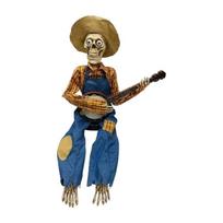 Helovino Banjo Grojantys Skeletai Animacinis Banjo Skeletas Su Šviečiančia Akimi Helovino Šventės Dekoracijos Lauko/Vidaus geltona