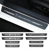 Anglies pluošto automobilio durų slenksčio apsauginis lipdukas skirtas Mercedes Benz W203 W204 W205 W210 W211 W212 W221 W222 CLS CLA CLK SLK GLK Mercedes