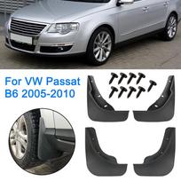 4 vnt. automobilio purvasargių išorinės dalys, skirtos VW Passat B6 2005-2010 priekinio galinio sparno purvo atvartų apsaugai nuo purslų