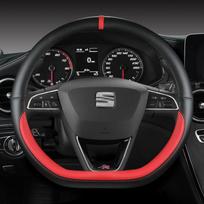 Mikropluošto odos automobilio vairo apdangalas Neslystantis 38 cm Seat Tarraco Arona Ateca Ibiza Toledo Mii Leon Arosa Exeo ST FR BEIGE O SHAPE
