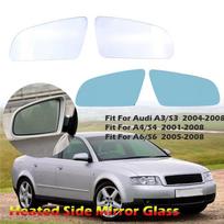 Šoniniai veidrodėliai Stiklo šildytuvas nuo rasojimo atitirpdančios durys Sparnas veidrodis tinka A3 S3 04-08 A4 S4 01-08 A6 S6 Clear glass Left