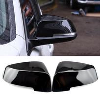 2vnt anglies pluošto stiliaus juodas veidrodėlio dangtelis BMW 5 6 7 serijos F10 F11 F18 F07 F12 F13 F06 F01 F02 LCI keitimas Bright black A