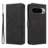 Magnetic Leather Wallet Case for Google Pixel 10 9 9A 8 8A 7 7A 6 6A Pro XL 5G Phone Flip Cover Kickstand Curve Line Shockproof Google Pixel 9