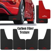 Anglies pluošto efekto purvasaugiai Automobilio purvasaugiai Sparnų apdailos praplatinimai Su tvirtinimo detalėmis Universalūs Priekiniai Galiniai RAUDONI 2pcs Black